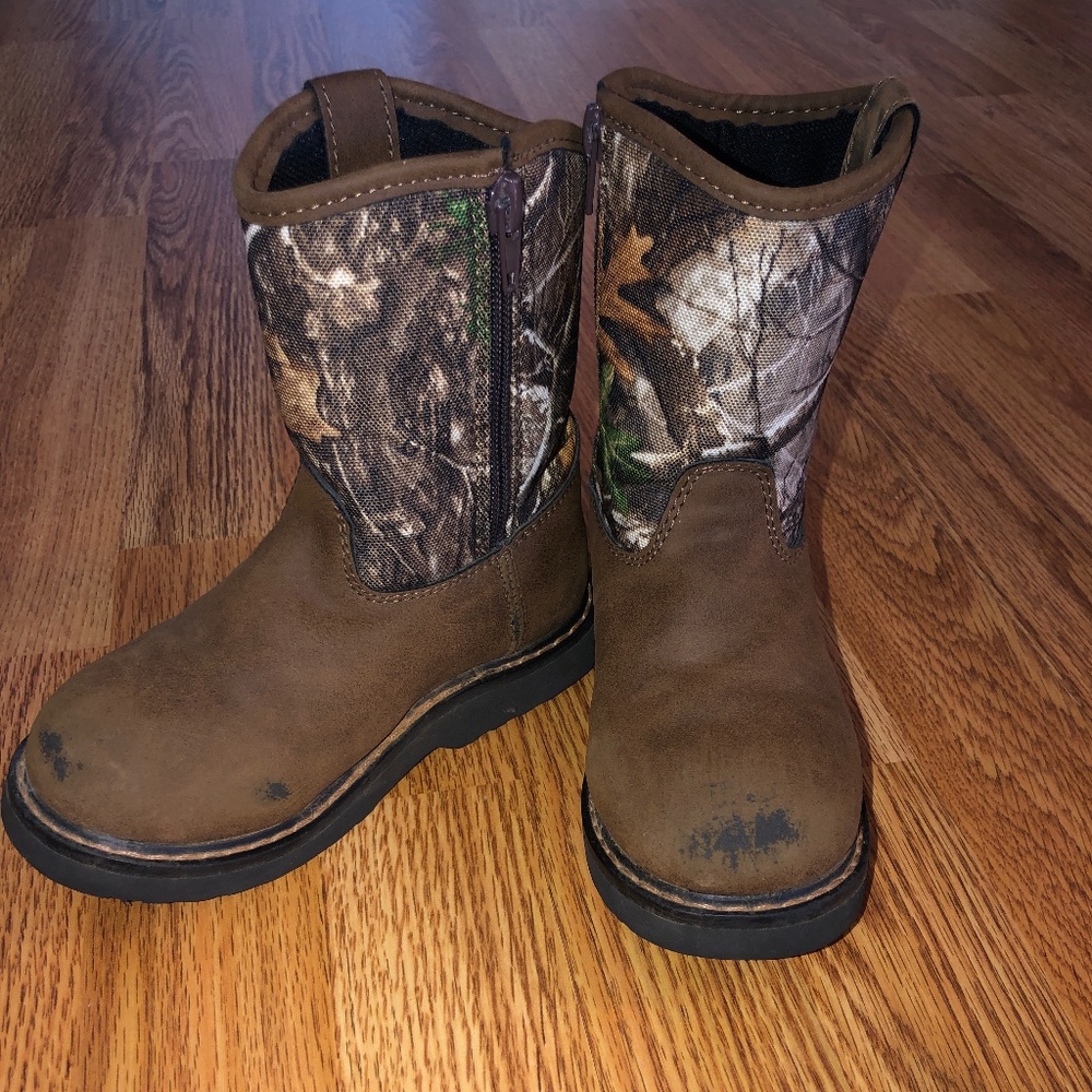 Rocky Boys Work Boots Camo and Brown Size 11